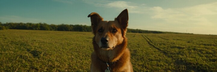 Naklejka premium A dog's gentle nature