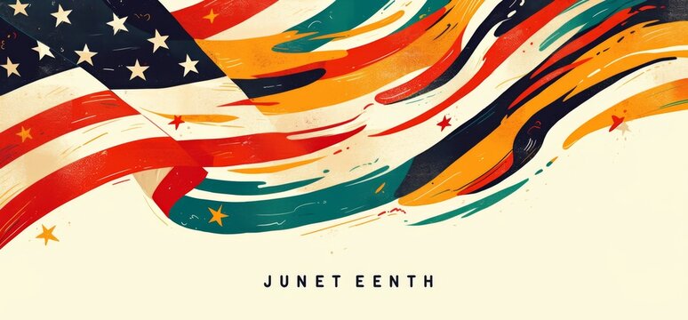 Juneteenth Banner: Minimalist Design for Black History Month