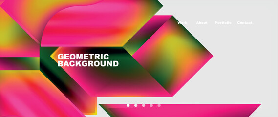 Minimal geometric web site page template design. Vector Illustration For Wallpaper, Banner, Background, Card, Book Illustration, landing page