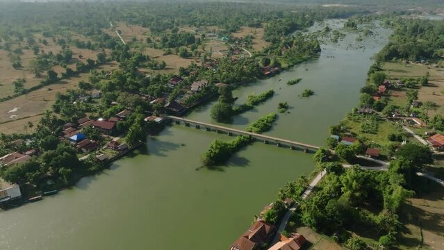 Drone Don Det (Mekong Delta, Laos) 4000 islands