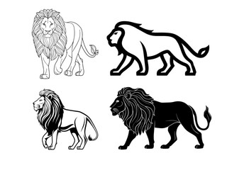 Walking lion logo