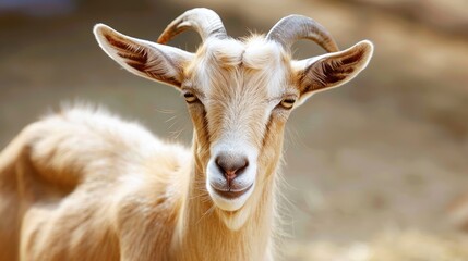 Fototapeta premium An image of a tan goat