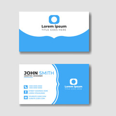 Business card  professional clean template  design with company logo. Creative Business Card Vector illustration Template 