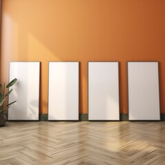 interior room with blank frames 