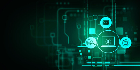 
2d illustration abstract technology background
