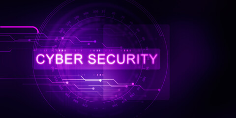 2d illustration abstract Cyber security

