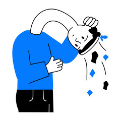 Doodle mini illustration of free thoughts 