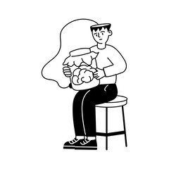 Have a look at mind control doodle mini illustration 