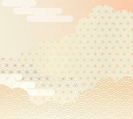 Template Decorated With Japanese Abstract Vintage Patterns background