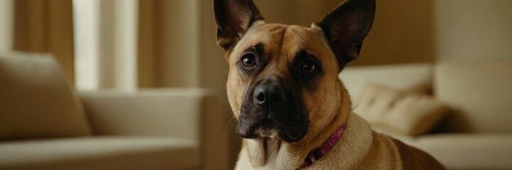 The dog's gentle presence