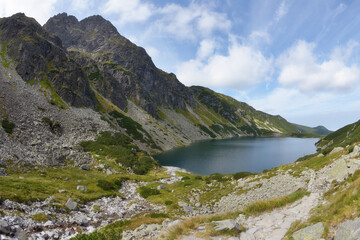 Tatry, Czarny Staw Gąsienicowy droga na Zawrat