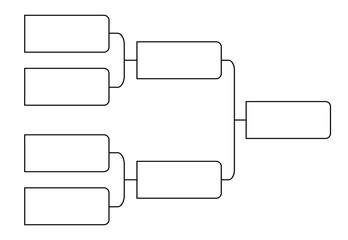 4 team tournament bracket championship template vector 10 eps