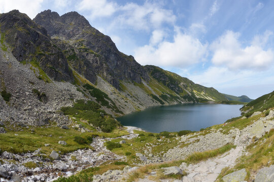 Tatry, Czarny Staw Gąsienicowy droga na Zawrat