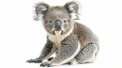 Naklejka premium koala cub isolated on white background