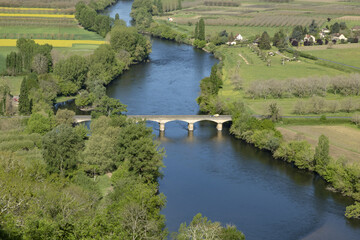 Obraz premium Fleuve La dordogne vu du panorama du village de Domme