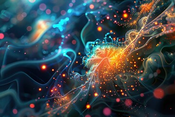 Cerebral kaleidoscope Colors dance within the mind s intricate circuitry