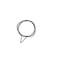 Speech Bubble drawn with dotted lines