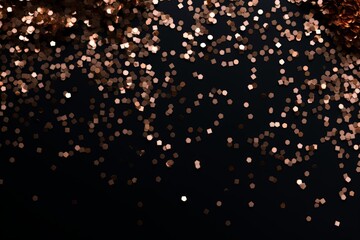 Abstract gold glitter and bokeh sparkle on a dark background. Perfect for festive, celebration, and holiday-themed designs.