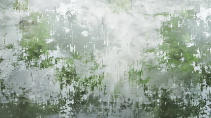 Abstract painting with soft green and gray hues, creating a serene, nature-inspired composition that evokes a sense of calm and rejuvenation.