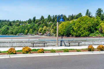 Naklejka premium Des Moines Pier Walkway