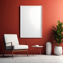 JPG Corporate Indoor Poster Mockup Frame Blank Frame Poster Mockup