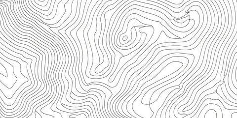 Fototapeta premium Seamless vector pattern of topographic contour lines depicting geographic mountain relief.