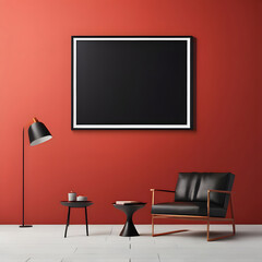 JPG Corporate Indoor Poster Mockup Frame Blank Frame Poster Mockup
