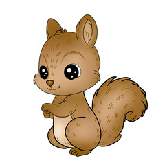 Cute cartoon animal characters, bright colors