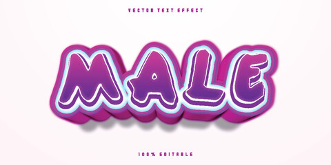 Free psd male text effect