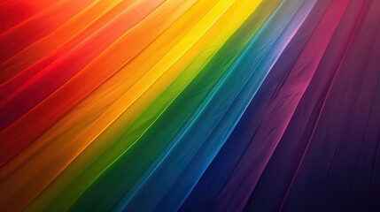 Obraz premium Vibrant rainbow color spectrum in abstract lines, creating a stunning and dynamic background full of energy and beauty for creative projects. Symbol of pride month