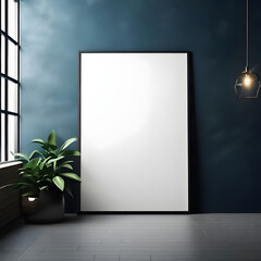 JPG Corporate Indoor Poster Mockup Frame Blank Frame Poster Mockup
