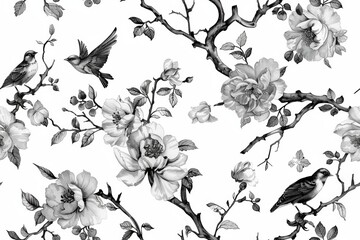 A seamless repeating pattern in black and white