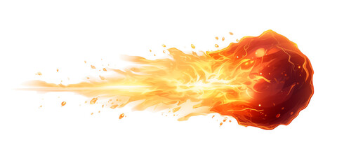 Hand drawn burning meteor illustration material
