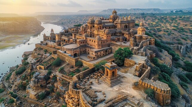 Elevated view of the magnificent Makli Necropolis in Sindh