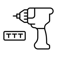 Drill icon. outline icon