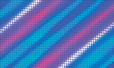 Multicolored mosaic background in technology concept. Abstract rainbow LED squares. Technology digital square color background. Colored pixel grid background. vector illustration.
