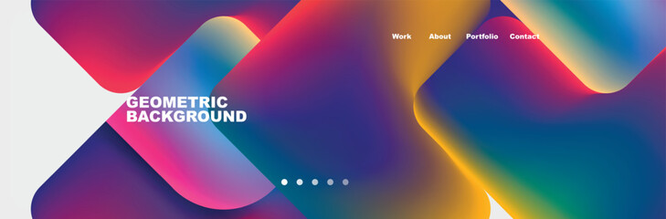 Square internet web page design template. Vector Illustration For Wallpaper, Banner, Background, Card, Book Illustration, landing page