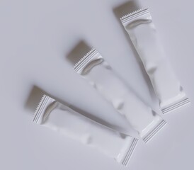 Realistic stick pack white color illustration render