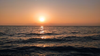 Amazing photo of sunset over the beautiful sea
