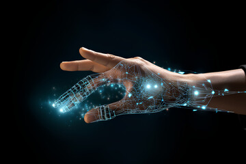 Artificial Intelligence and Machine Learning Concept. Neural networks and another modern technologies concepts. robotic future technology and business concept