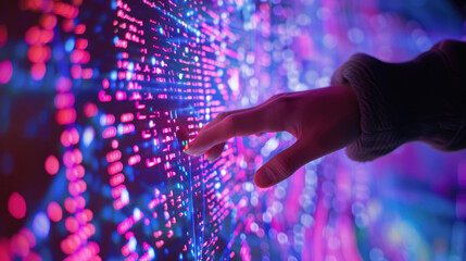  Hand Floating Over Dynamic Interface, Starting Sequence, digital technology