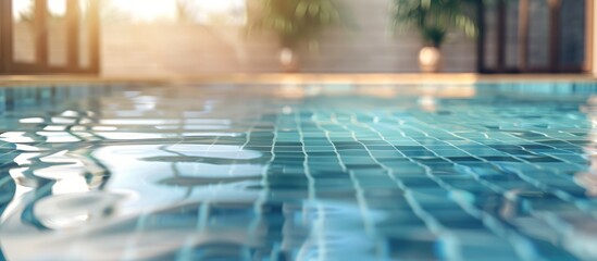 Obraz premium Blurry Background of a Swimming Pool on a Table Top