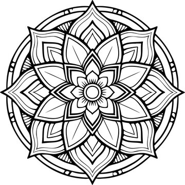 recommend clip art: Mandala coloring book line art