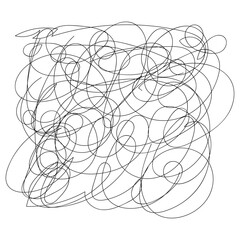 Abstract hand drawn black scribble
