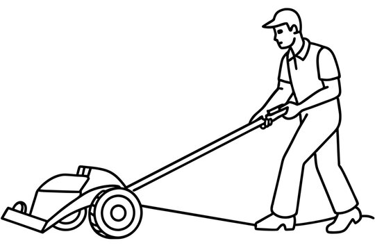 recommend clip art: mow hay vector outline illustration