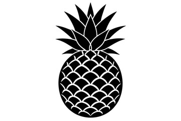 pineapple silhouette vector illustration