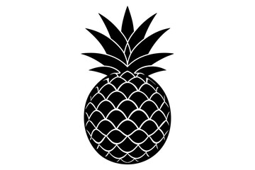 pineapple silhouette vector illustration