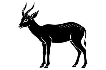 saiga antelope silhouette vector illustration