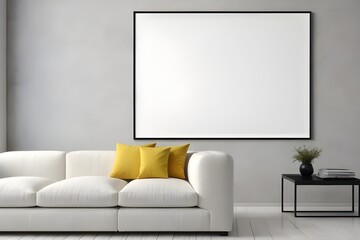 Mockup poster frame in home interior background, interior mockup design, frame mockup