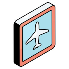 A beautiful design icon of airplane 